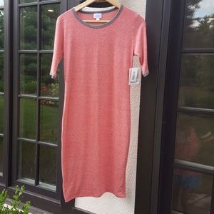 Red jersey midcalf Lularoe dress